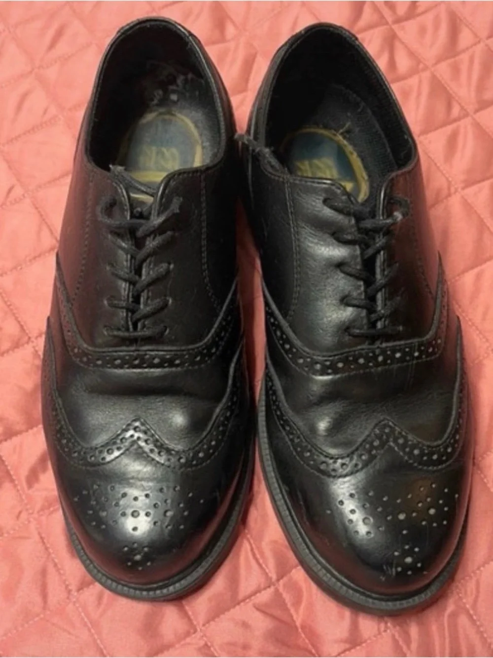 Nunn Bush Black Leather Wingtip Brogues